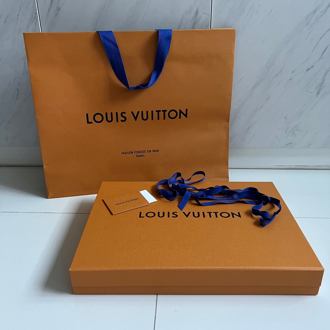 Authentic Louis Vuitton Gift Bag Paper Shopping Bags, Box, Ribbon, and  Tissue
