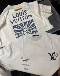 LOUIS VUITTON Floating LV printed Inside out Crew neck T-Shirt S White Auth  Used