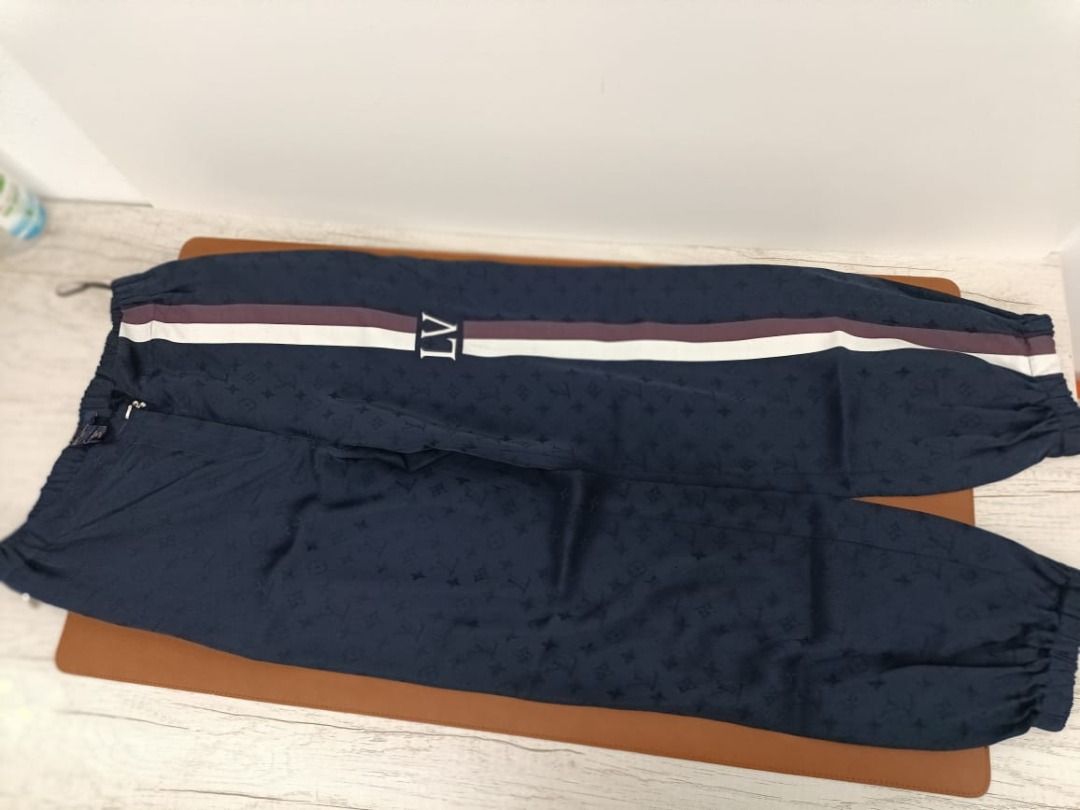 LOUIS VUITTON SWEAT PANTS JOGGER MONOGRAM BLUE SIZE 34 Luxury