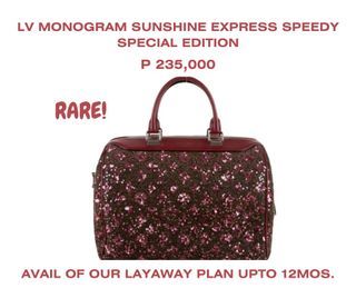 LOUIS VUITTON Speedy Sunshine Express 30 Monogram Sequin Satchel Bag K