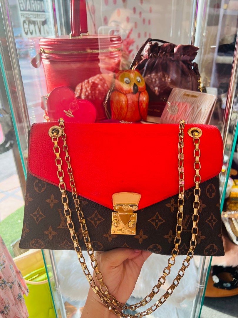 LV Monogram Pallas Red Two Way Bag