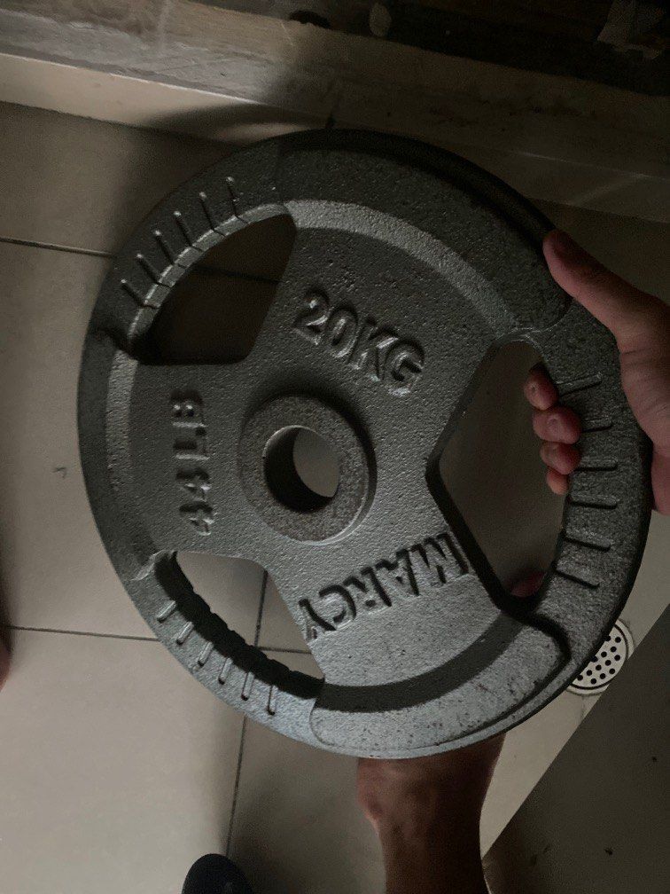 Metal Weighted Plates, Sports Equipment, Exercise & Fitness, Weights