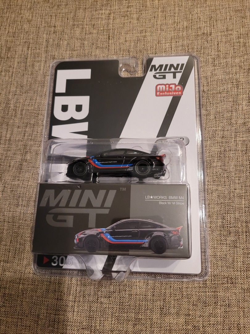 MiNiGT 306 LBWORKS BMW M4 black Mストライプ MINI GT – LB Works BMW