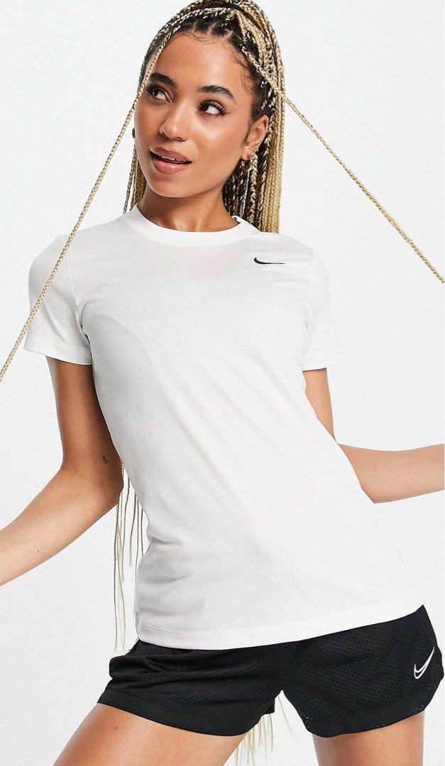 White nike dri fit shirt womens top