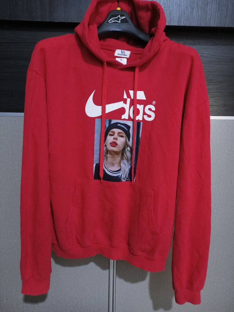 Nike x adidas parody hoodie