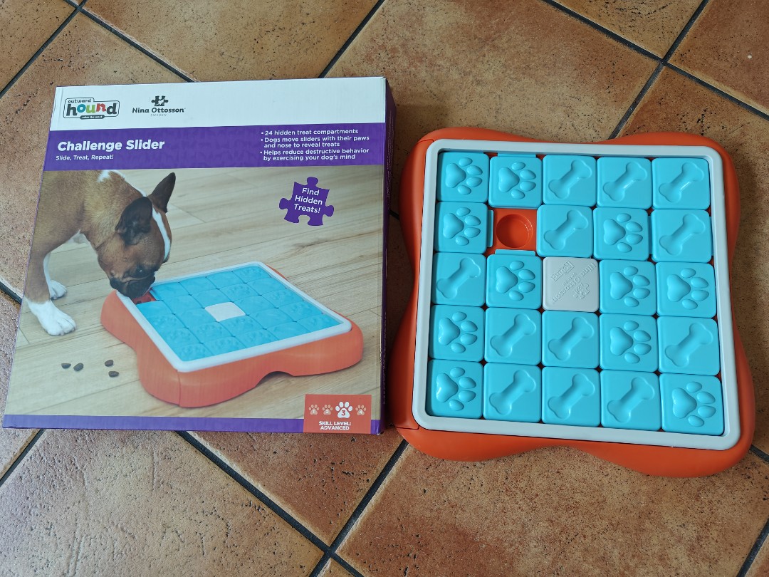 Nina Ottosson Puzzle Dog Toy - Challenge Slider Level 3, Pet Supplies,  Homes & Other Pet Accessories on Carousell