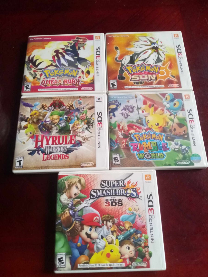 Nintendo 3DS Games for Sale (Pokemon Omega Ruby, Pokemon Sun, Pokemon