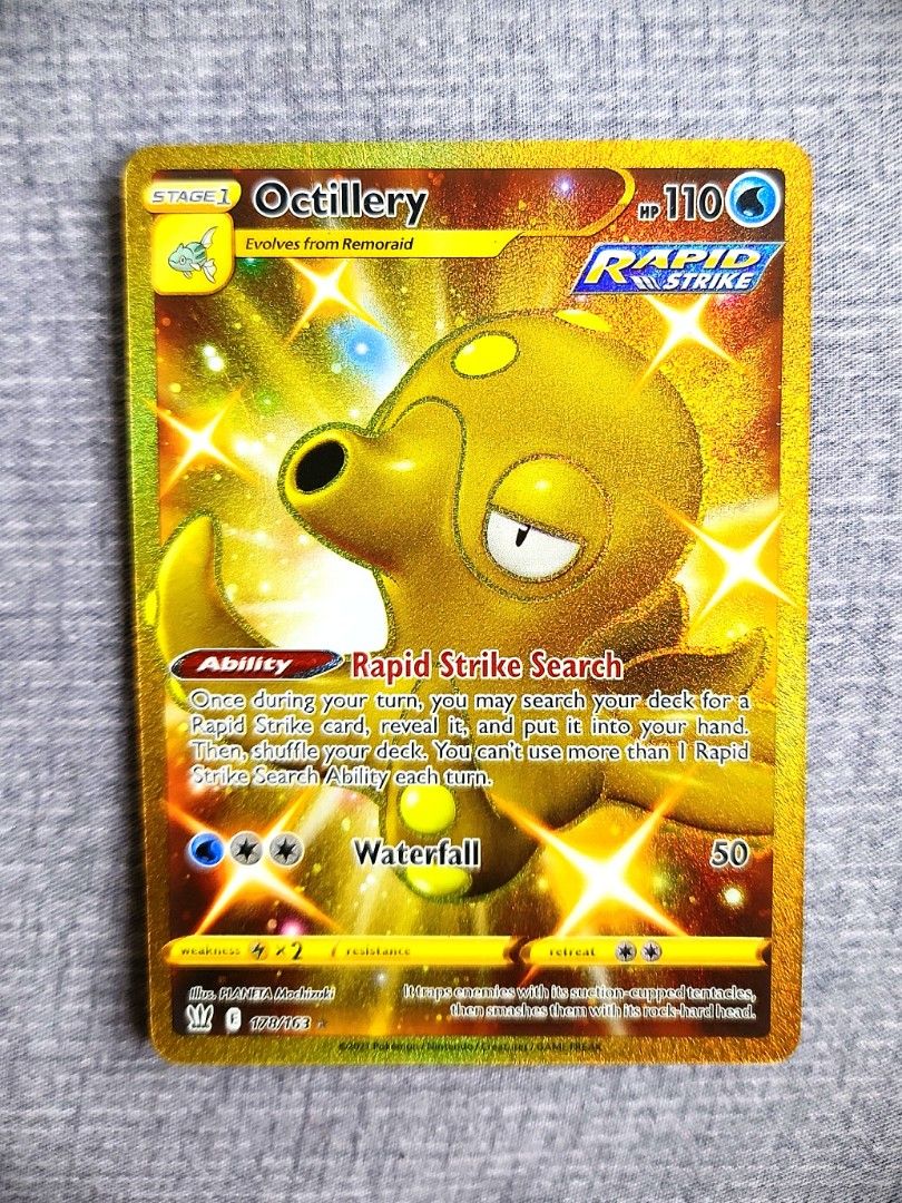 Pokemon Octillery Shiny Gold Secret Rare 178/163 Card Battle Styles NM/M