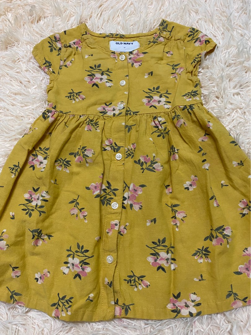 Old navy floral yellow blouse 2y