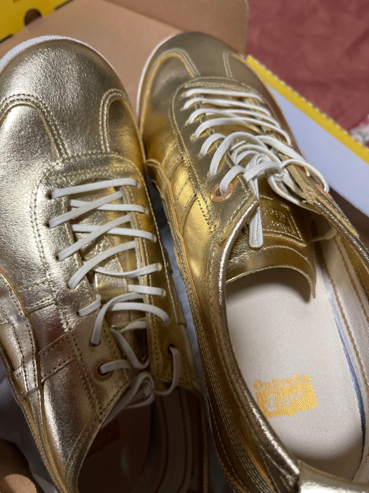 Onitsuka Tiger in Pure Gold Unisex size 7 Luxury Sneakers