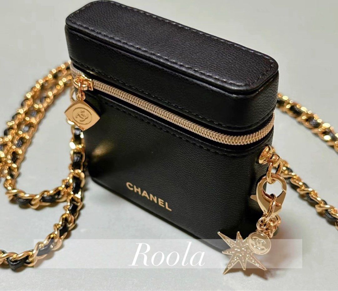 Chanel Black Velvet Small Size Makeup Bag Lipstick Case , Coin bag - Helia  Beer Co