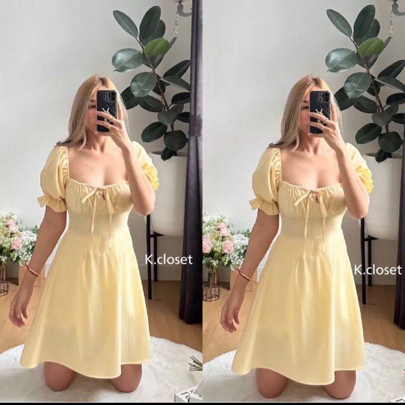 Pastel yellow 2025 summer dress