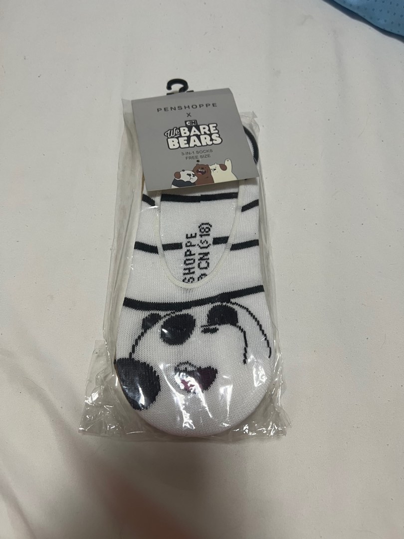 Penshoppe We Bare Bears Invisible Socks Women s Fashion Watches Accessories Socks Tights on Carousell
