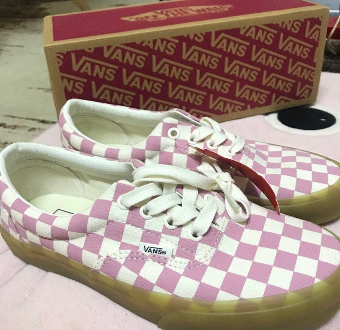 Pink vans checkerboard cheap
