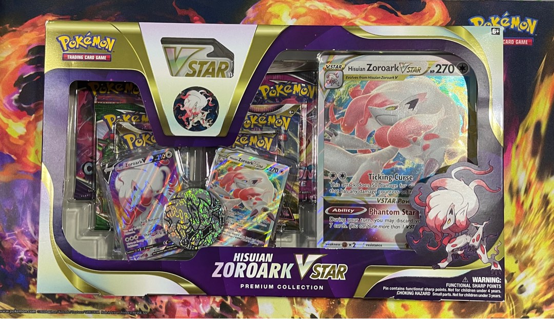  POKÉMON TCG: HISUIAN ZOROARK VSTAR Premium Collection : Toys &  Games