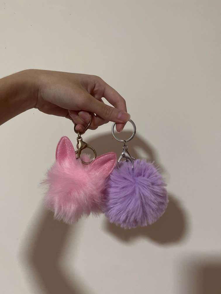 Pom pom keychains Women s Fashion Watches Accessories Other