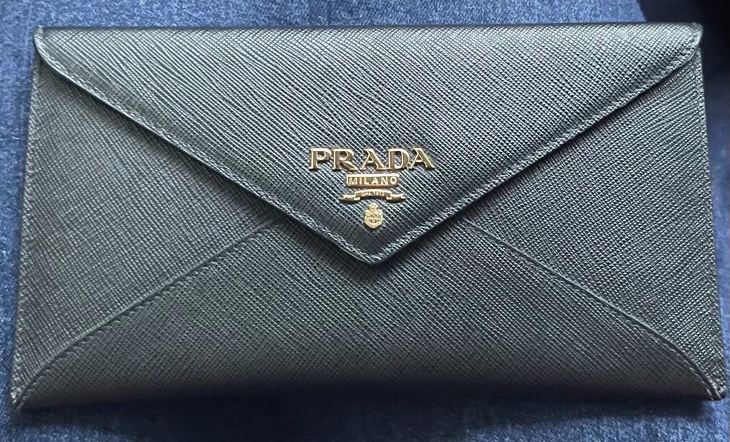 Prada Saffiano Metal Leather Wallet 1MF175, Luxury, Bags & Wallets 