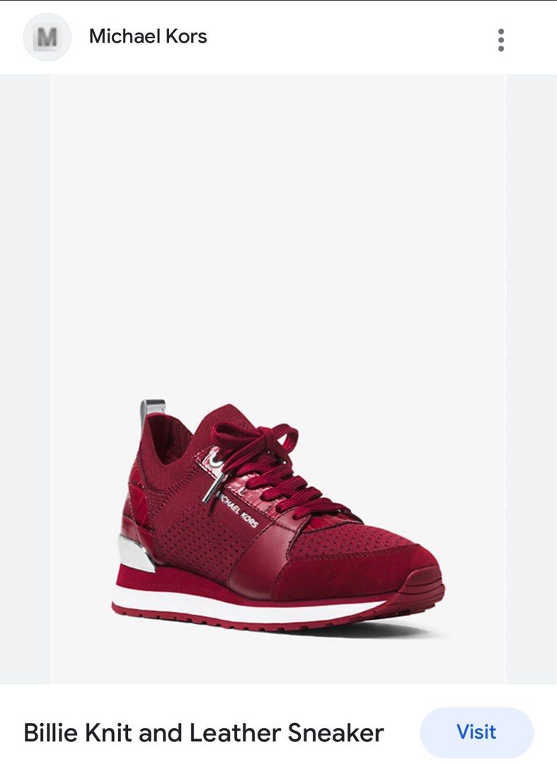 Billie knit and leather sneaker hotsell