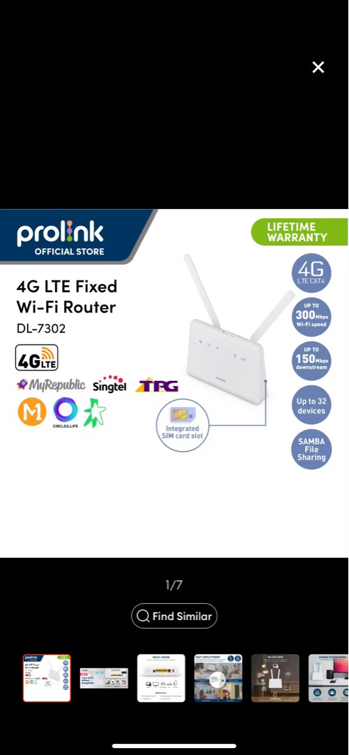 Prolink Sim Router Prolink SIM card compatible router, Computers & Tech, Parts ...