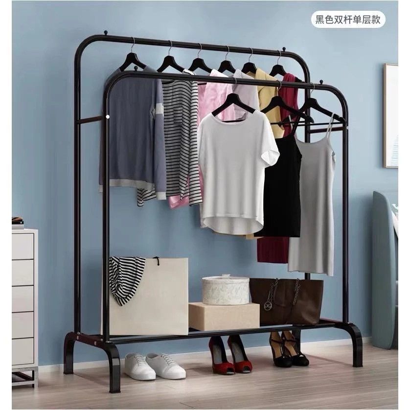 HOUSEHOLD CLOTHES HANGER #SINGLE #DOUBLE POLE/ DRYING RACK (RAK PENYIDAI  BAJU)