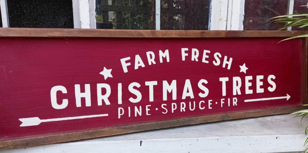 Red Farm Fresh Christmas Trees Rustic Wood Wall Frame (Category: Frames & Pictures) located in Quezon City. Submitted by thequaintshop (Listing ID 1254165122, Image 1). Description: .