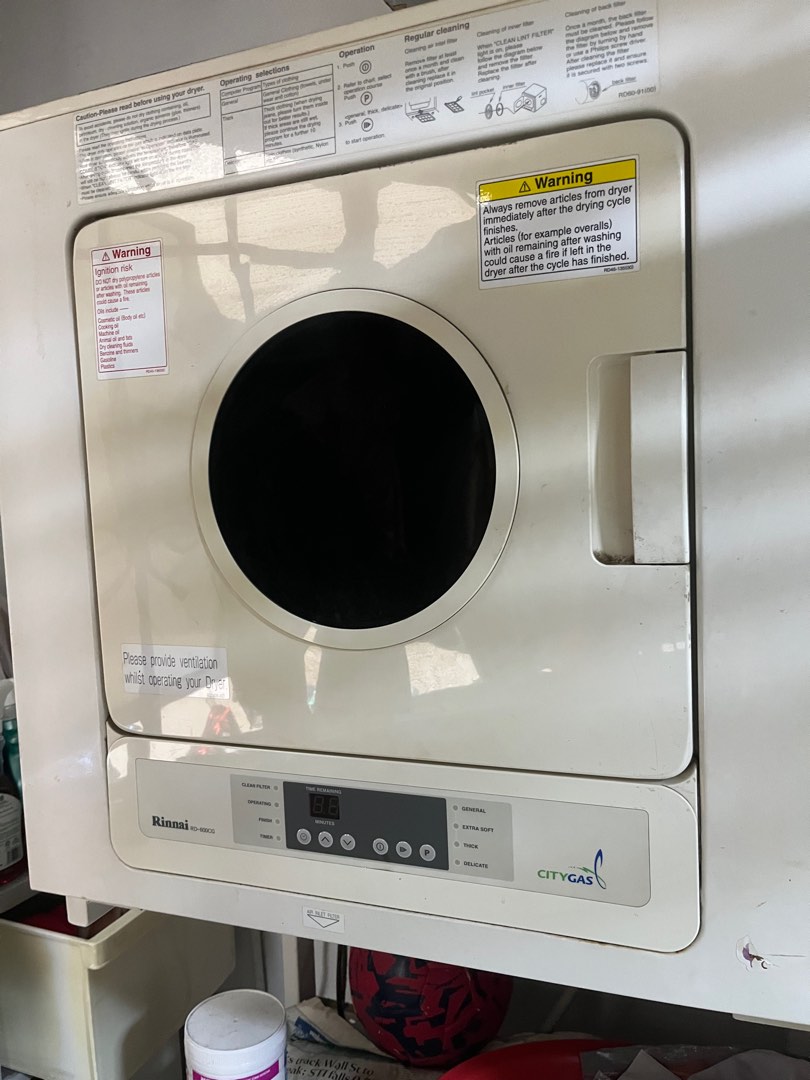 Rinnai Gas Dryer City Gas Dryer Lightly Used Perfect Condition, TV