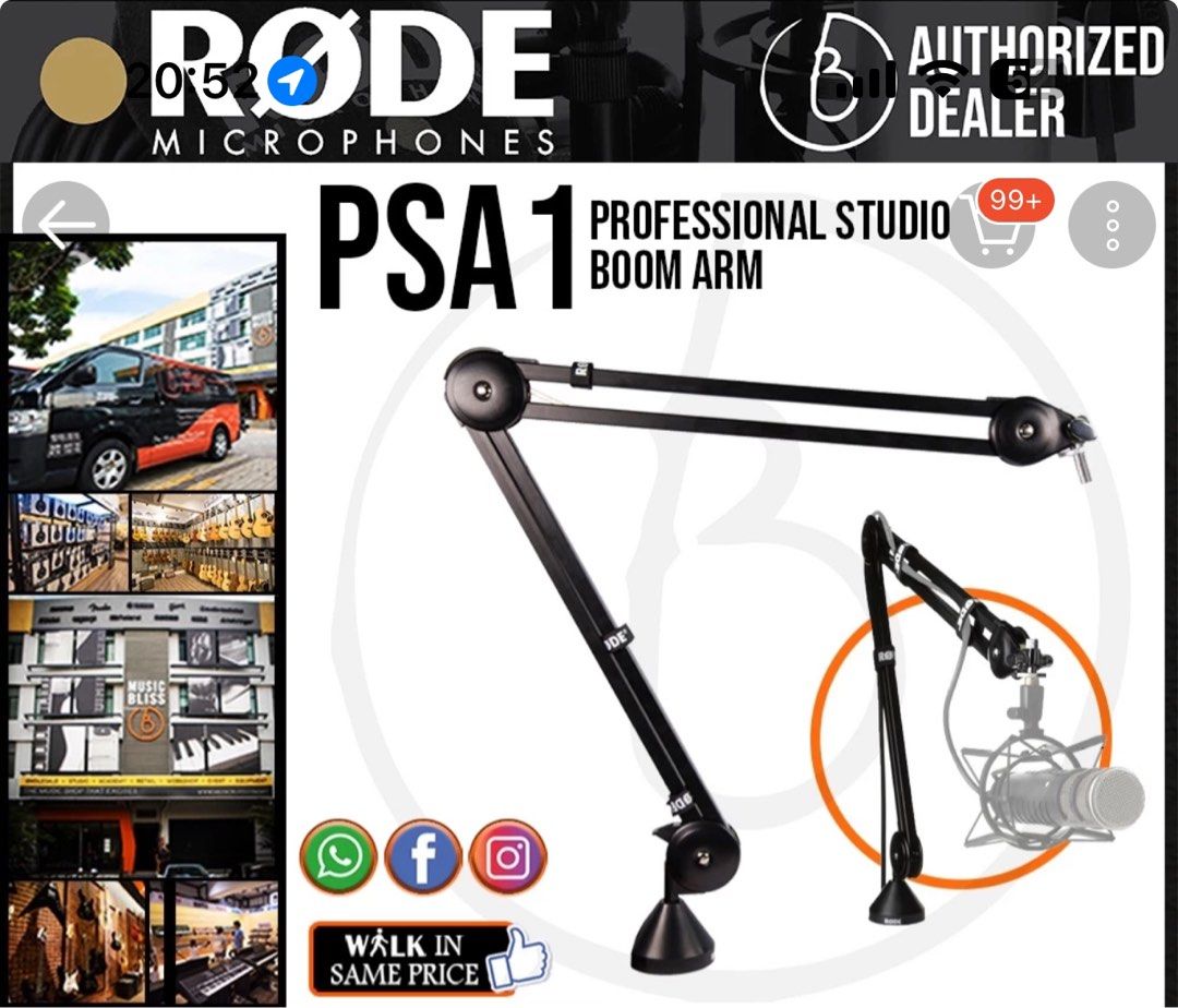 Rode Complete Studio Kit with NT1 Microphone and AI1 Audio Interface (free RODE studio boom arm