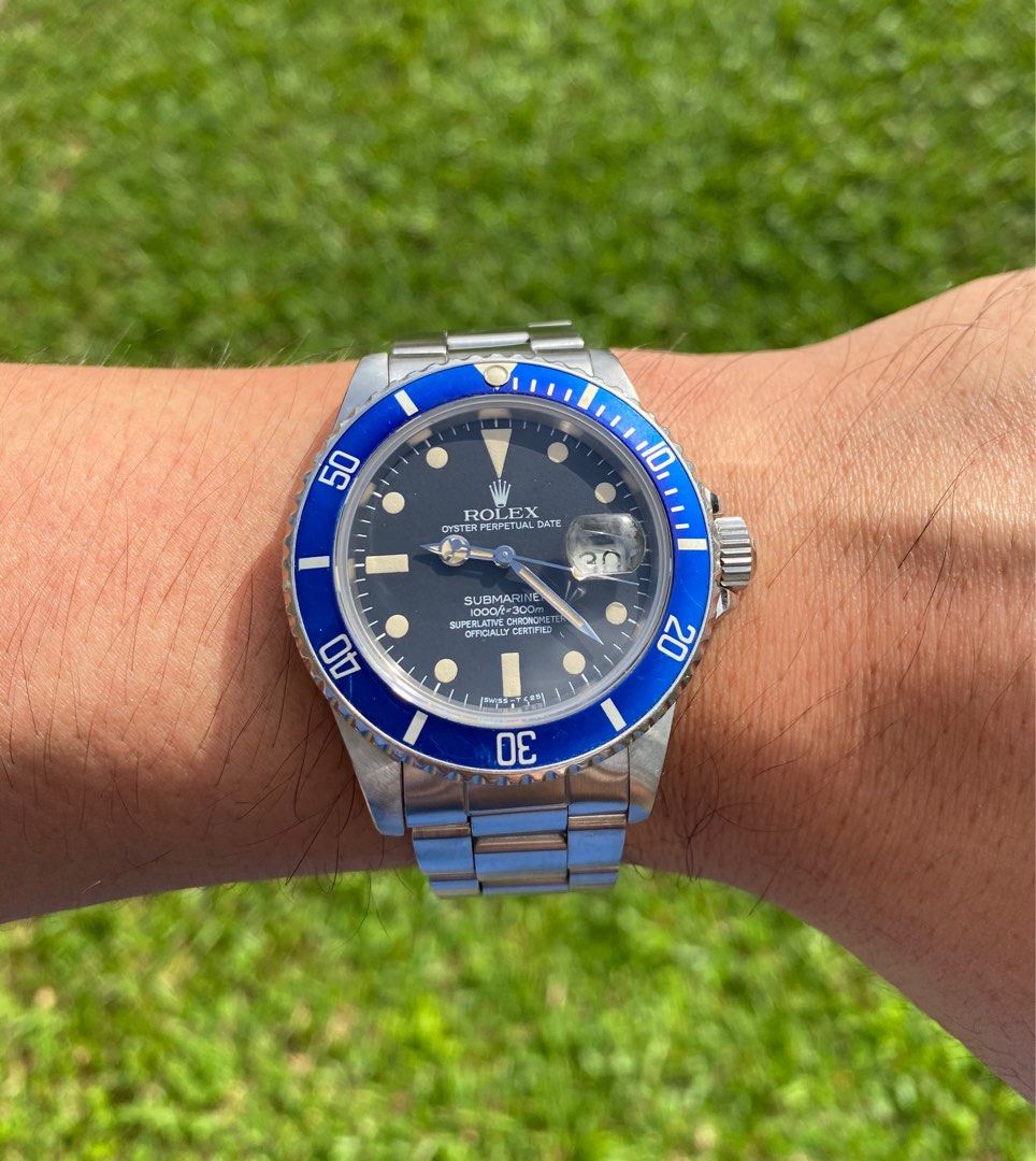 Rolex 16613 Bezel Blue faded also suitable for 16800 16610 Luxury Watches on Carousell