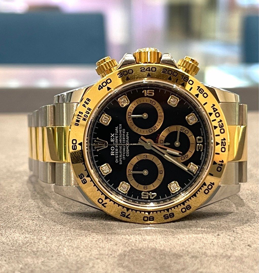 Daytona half gold diamond top