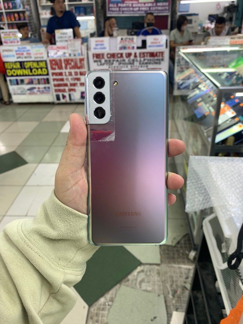 SAMSUNG S21 plus 5G DUALSIM OPENLINE NTC APPROVED (Category: Samsung) located in Pasig City. Submitted by fairgadgetshop (Listing ID 1254166467, Image 1). Description: OPEN FOR SALE, SWAPPING OR TRADE-IN WE ARE BUYING PRELOVED OR BRANDNEW (EVEN BY BULK) ALL KINDS OF GADGET LAPTOP, IPHONES, ANDROID SMARTPHONES, APPLE WATCH, IPAD ETC. MESSAGE US FOR MORE INFO.✨🧡 (RFS: BUY & SELL) Selling Preloved: SAMSUNG S21 PLUS 5G 8/256 OPENLINE DUALSIM NTC APP