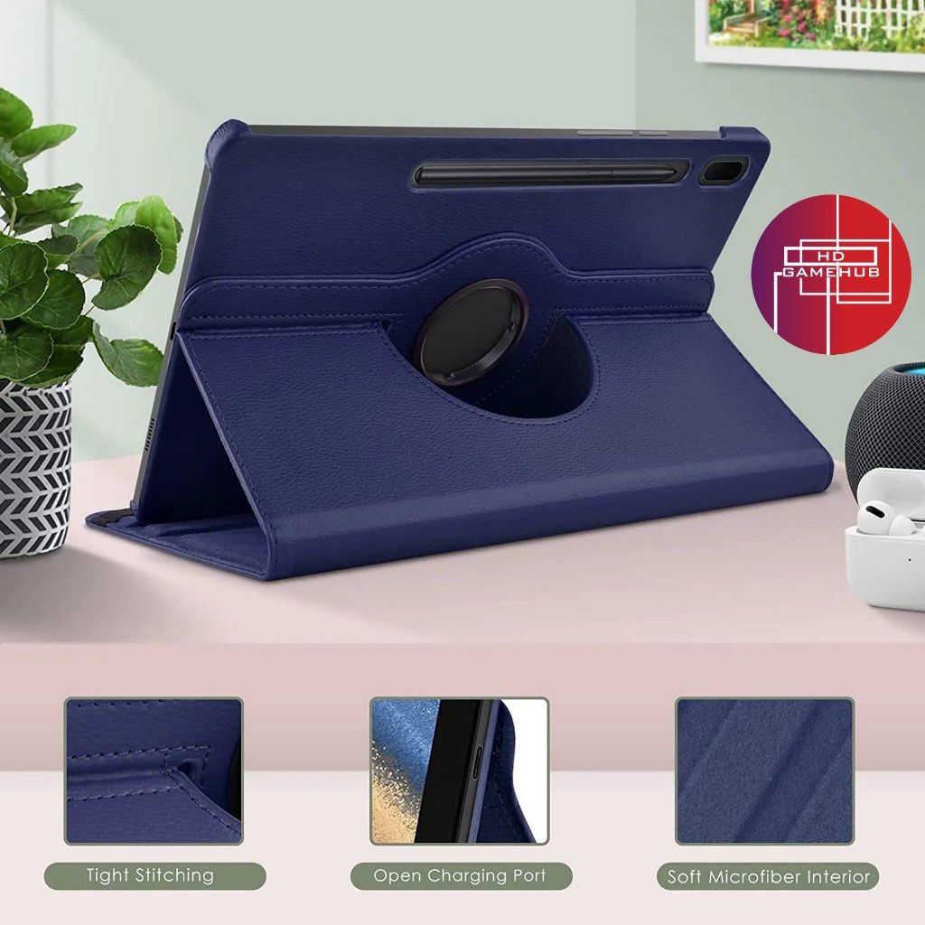 Samsung Tab S9 / S9 Plus Leather Case 360 Rotating Stand (Category: Cases & Sleeves) located in Quezon City. Submitted by playamerica (Listing ID 1254103409, Image 3). Description: Samsung Tab S9 / S9 Plus Leather Case with Stand ● Material: PU Leather ● Shockproof case ● Adjustable angles allows for different viewing ● Rotatable case (360 degree function) ● Compatible with screen protectors ● Easy access to buttons and camera ● Flip cover ● Anti