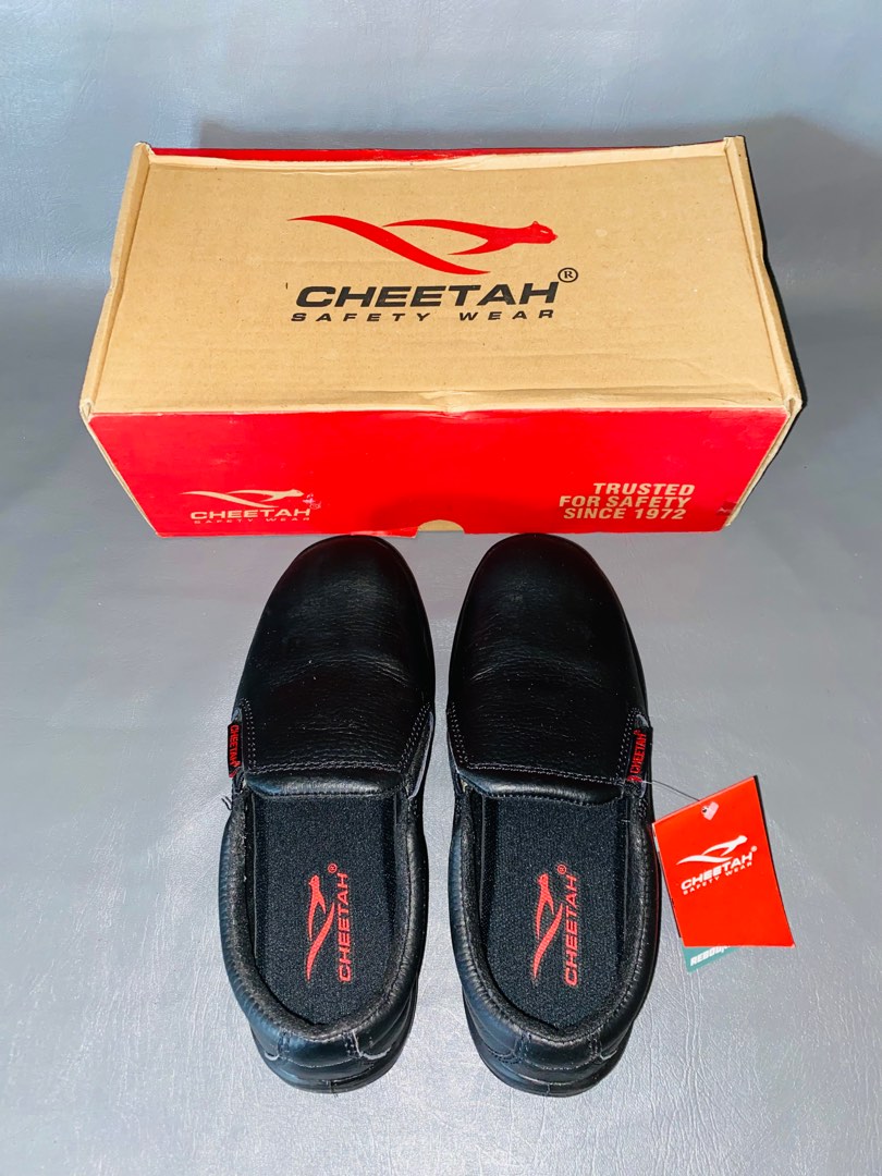 Sepatu kerja safety Cheetah 7001H ORIGINAL Size 6, Fesyen Pria, Sepatu