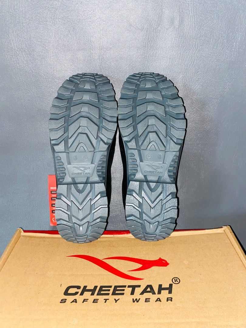 Sepatu kerja safety Cheetah 7001H ORIGINAL Size 6, Fesyen Pria, Sepatu