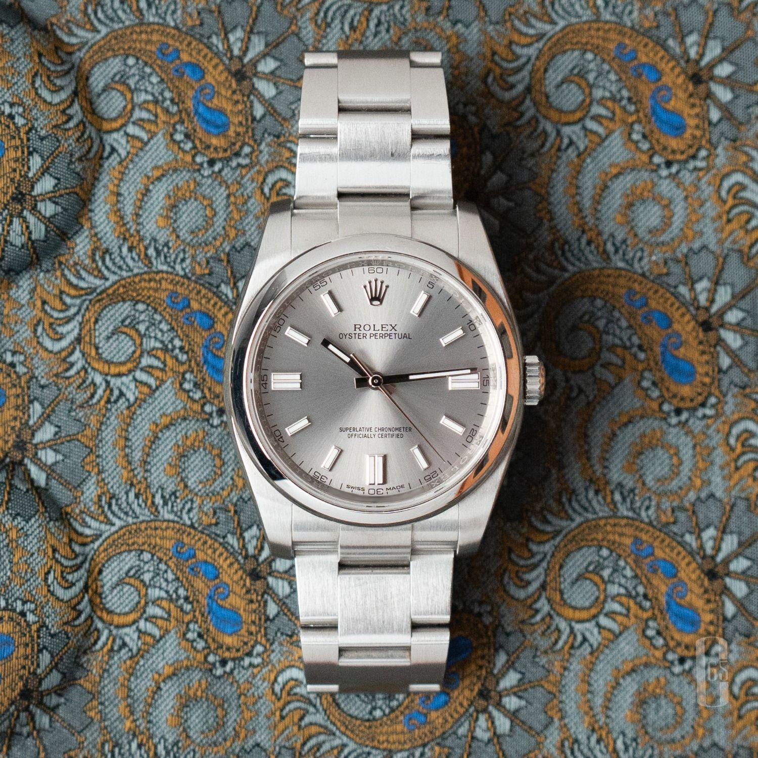 rolex oyster perpetual 36 silver