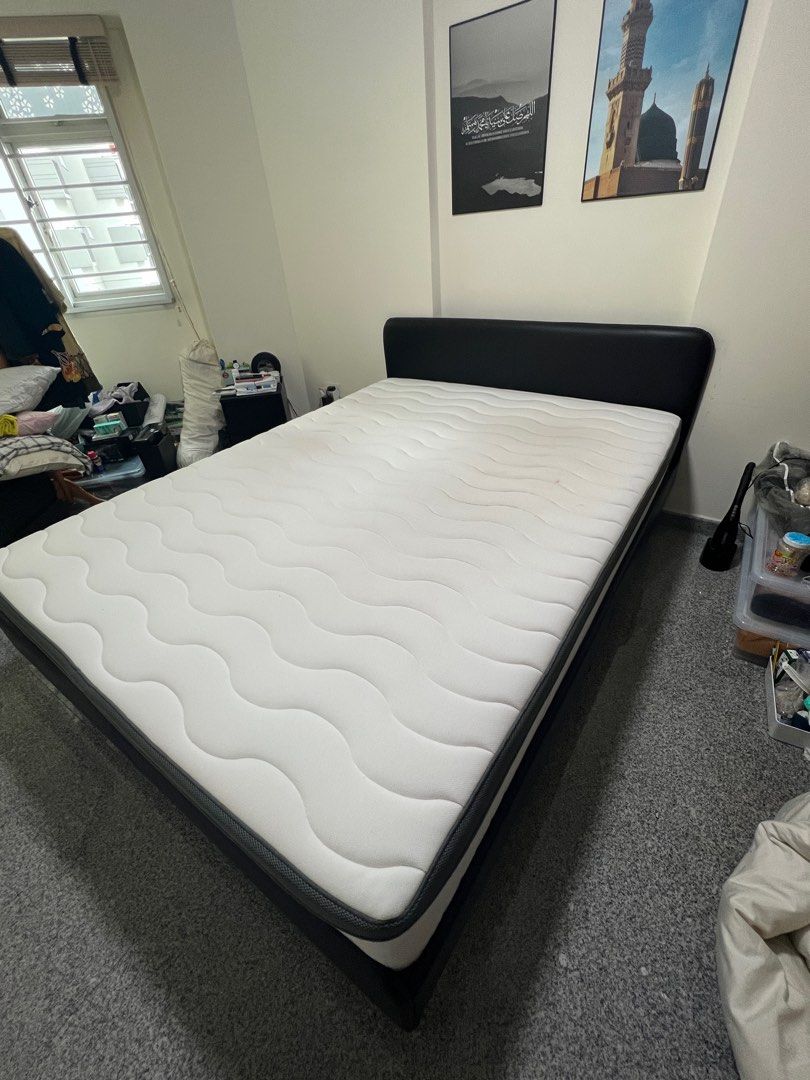 Slattum Bed Frame and Fillan Mattress Furniture Home Living