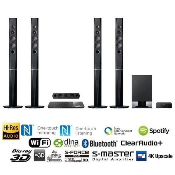 Sony BDV N9200W 5.1 9.1 Home Audio System Home Cinema Blu ray 1200 Watt 4K UltraHD Upscaling 3D WiFi Smart TV Bluetooth NFC Spotify tiptop
