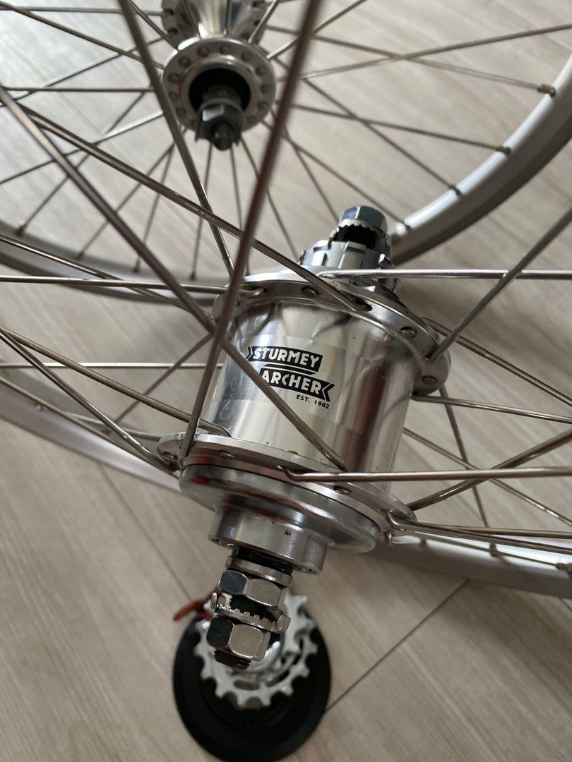Sturmey Archer wide ratio wheelset ($360 fixed) for Brompton