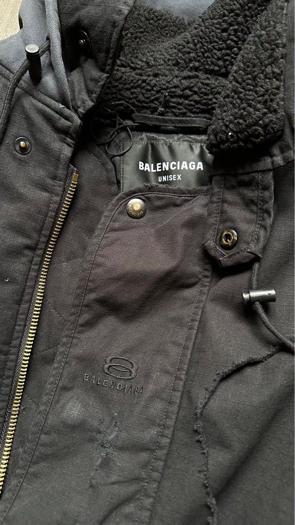 SUPER RARE] Balenciaga Unity Destroyed Bomber Jacket, Men