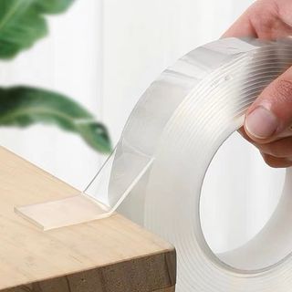 1pc 3cm Wide, 1m Long, 2mm Thick, Transparent Nano Tape Double Sided  Adhesive High Viscosity Sticky Hook Magic Tape For Strong And Permanent  Fixation