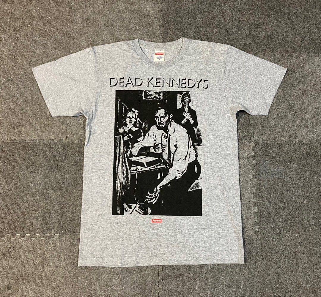 Supreme Dead Kennedys Too Drunk To Fuck Tee Grey T-Shirt, 男裝