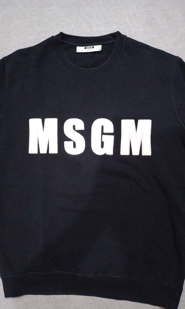 MSGM Milano Sweater size M used Fesyen Pria Pakaian Baju Luaran di Carousell