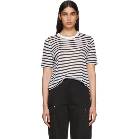 T-shirt Alexander Wang Femme Taille S Crème - Coupe Relax - Occasion Très Bon état