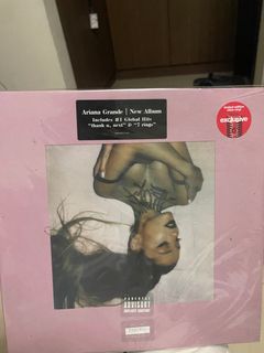 Ariana Grande - Thank u, Next Pink Clear Split Vinyl, Hobbies & Toys, Music  & Media, Vinyls on Carousell