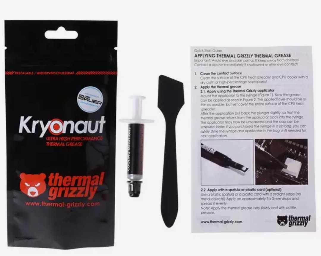Thermal Grizzly Kryonaut 1g pack, Computers & Tech, Parts & Accessories ...