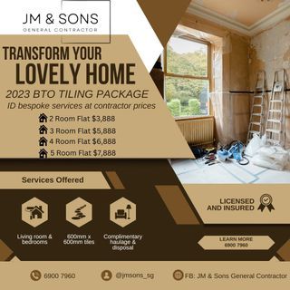 TILING | TILES | WET WORKS | MOSAIC | SCREED | FLOOR SCREEDING | FLOORING | MAKE GOOD | MASONRY | BRICK WALL | BTO TILING | BTO PACKAGES | TOILET TILING