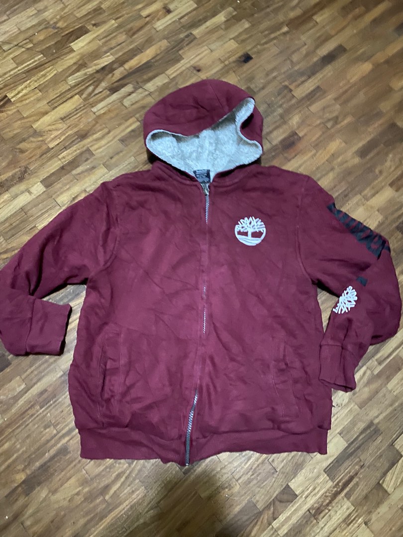 Burgundy timberland outlet hoodie