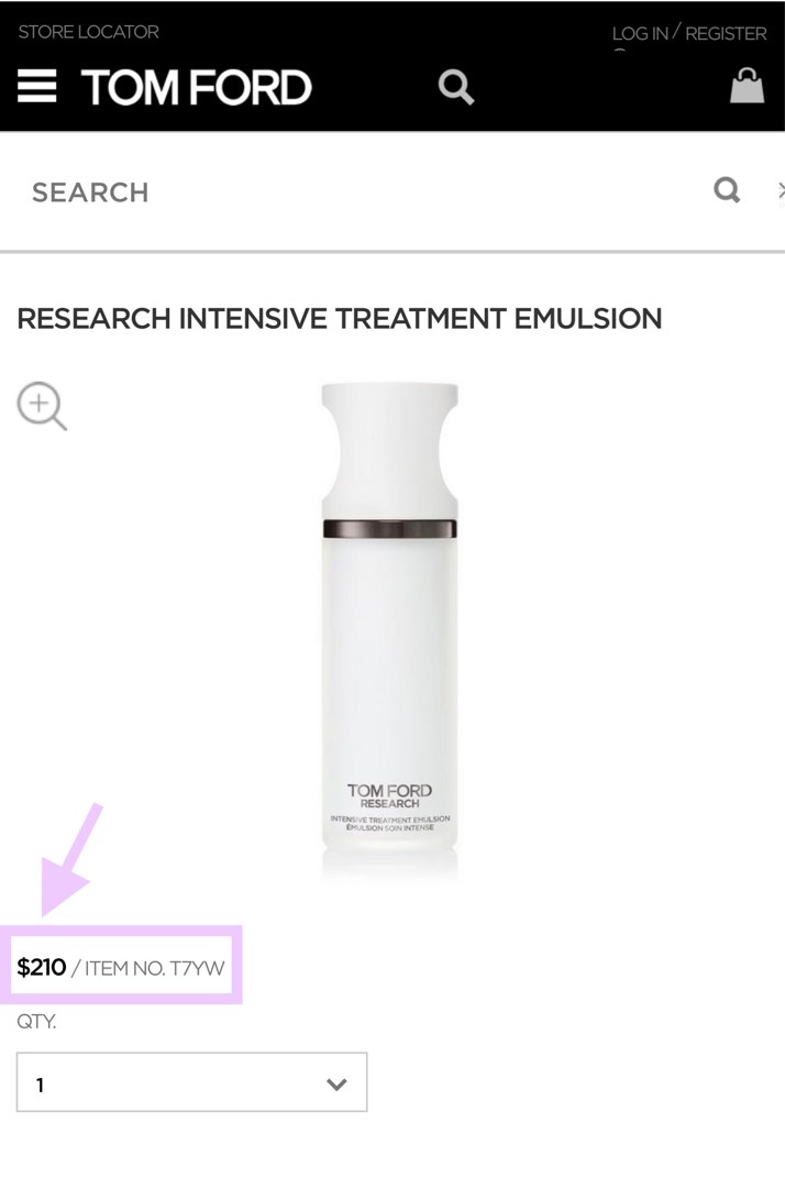 TOM FORD RESEARCH INTENSIVE TREATMENT EMULSION 125ml Beauty