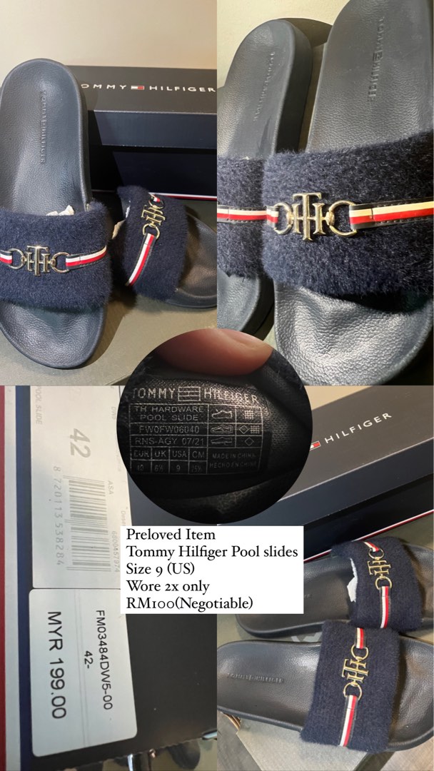 Tommy hilfiger clearance girl slides