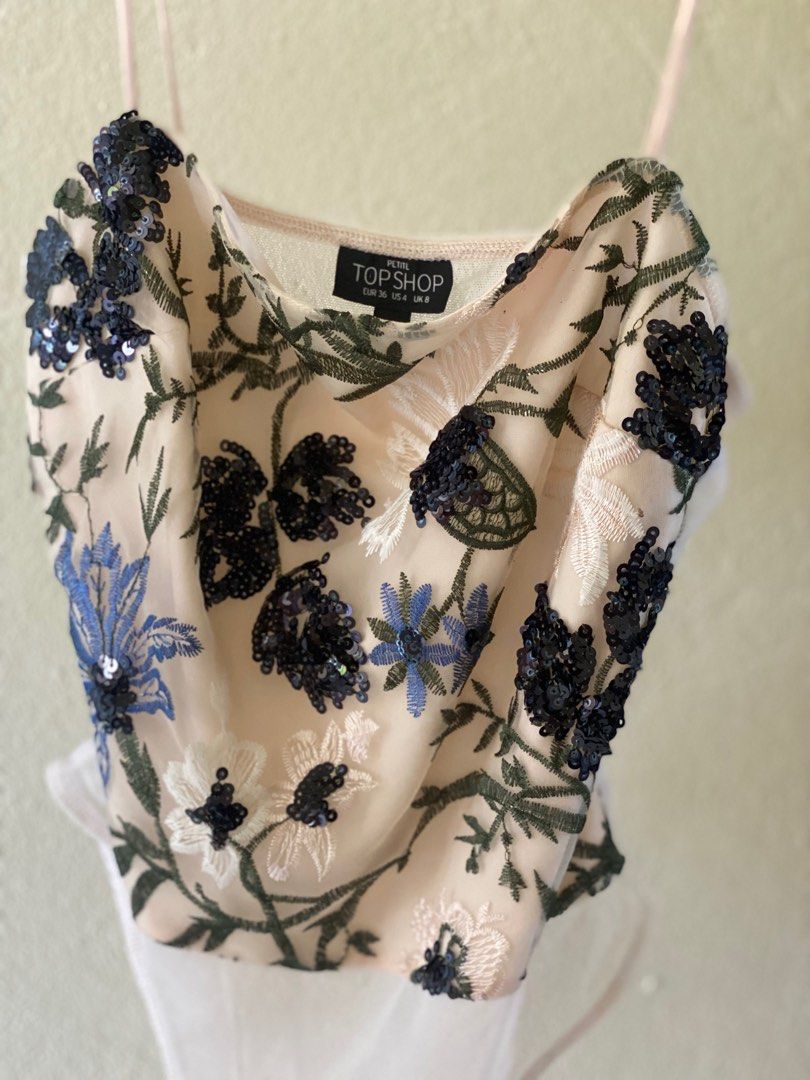 Topshop plain corset blouse in cream