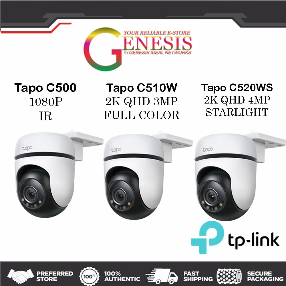 TP-LINK TAPO C520WS 2K 4MP/ TAPO C510W 2K 3MP/ TAPO C500 1080P